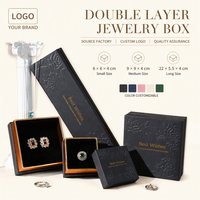 Boîtes cadeaux en papier gaufré personnalisées avec logo en feuille d'or pour l'emballage de bagues, boucles d'oreilles, colliers et bracelets