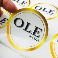 Étiquettes transparentes autocollantes en PVC imperméables pour l'emballage de thé au lait et de liqueurs, impression numérique/couleur, forme rectangulaire
