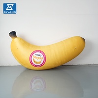 Modèle de banane géante gonflable personnalisée pour publicité commerciale extérieure, événements, centres commerciaux et décoration thématique