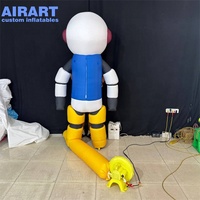 Mascotte robot gonflable personnalisée en usine, personnage de dessin animé, logo de marque imprimable, ballon gonflable robot gonflable