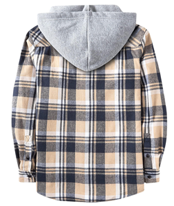 Camicia con Cappuccio <span class=keywords><strong>in</strong></span> <span class=keywords><strong>Flanella</strong></span> ZITY per <span class=keywords><strong>Uomo</strong></span>, <span class=keywords><strong>Giacca</strong></span> Casual <span class=keywords><strong>a</strong></span> <span class=keywords><strong>Quadri</strong></span> con Bottoni, Maniche Lunghe, Elegante con Tasca - Product Image 3