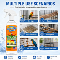 Spray désodorisant pour cage à oiseaux, nettoyant doux et sûr pour éliminer les odeurs pour oiseaux, chats et chiens, vente en gros