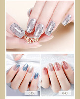 Vernis à ongles UV Gel Badaga 48 couleurs avec paillettes et feuille métallique pour salon de beauté, longue tenue, vente en gros