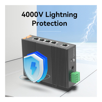 Switch Jaringan POE Ukuran Mini IEEE 802.3af/at 10G 1000M Kecepatan Tinggi Tanpa Kipas untuk Industri -40~85 ℃   Sakelar Industri