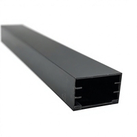 Goulotte carrée en PVC, directement de l'usine, noire, isolée, ignifuge, pour câblage, canalisation de fils en plastique, tailles personnalisées disponibles