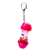 Porte-clés liquide à paillettes, jouet de bureau hypnotique, gadget anti-stress pour adultes, logo personnalisable disponible, liquide premium