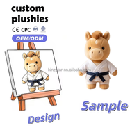 Peluche personnalisée de judo et de karaté, jouet en peluche d'arts martiaux, poupée en peluche, figurine de lutte sportive avec logo personnalisé, cadeau promotionnel