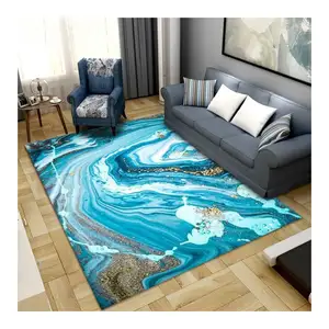 아마존 가정용 고급 카펫 및 러그 거실 크리스탈 벨벳 바닥 매트 인쇄 현대 3D 카펫 tapis de 살롱