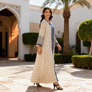 Robe Abaya de Haute Qualité, Nouveau Style Personnalisé OEM, Élégante pour Femmes Musulmanes, Occasions de Mariage et de Soirée - Product Image 4