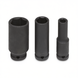 Clé à douille à chocs longue Fervi, embout de 1/2 pouce, jeu métrique à 6 points pour réparation automobile - Product Image 2