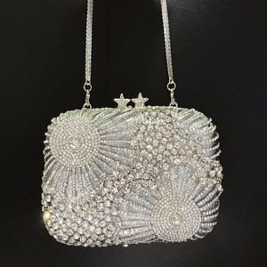 Bolso de mano cuadrado de acrílico perlado para mujer, venta al por mayor, bandolera de cadena de lujo, cartera de noche para mujer - Product Image 5