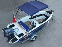 Bateau Moteur Révolutionnaire en Alliage d'Aluminium, 6-8 Passagers, Main Courante Confortable en PVC pour Pêche en Rivière, Sports Nautiques et Yachting, Moteur Hors-Bord