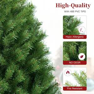<span class=keywords><strong>Petit</strong></span> <span class=keywords><strong>sapin</strong></span> de Noël artificiel <span class=keywords><strong>en</strong></span> PVC de 1,20 m avec 488 pointes de branches, écologique, pour usage intérieur, avec support <span class=keywords><strong>en</strong></span> métal inclus - Product Image 6