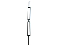 Balustrade Métallique Classique Populaire pour Intérieur, Balustres en Aluminium Creux Double Rectangle pour Rampes d'Escalier