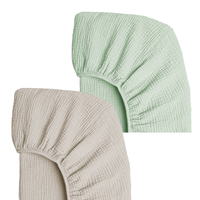 Draps de lit pour bébé en mousseline personnalisés pour la literie des enfants, couleur unie, drap de lit pour nouveau-né, drap de lit pour bébé en mousseline de coton biologique
