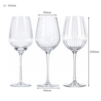 Verres à vin rouge hauts en verre fin, gobelets à vin d'hôtel, coffret cadeau de verrerie à pied pour anniversaire et fête, 18 oz