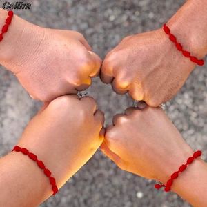 Pulseras hechas a mano de la buena suerte de Ojo Azul <span class=keywords><strong>7</strong></span> <span class=keywords><strong>nudos</strong></span> pulseras de amistad de pareja de hilo rojo - Product Image 6