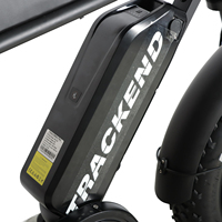 Vélo électrique tout-terrain V8 Retr 48V 750W sans balais, batterie lithium 15Ah, pneus larges en alliage d'aluminium, 50 km/h, double suspension, 7 vitesses, neige