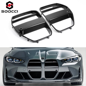 Grille de <span class=keywords><strong>Calandre</strong></span> V en Fibre de Carbone Sec pour BMW G80 G81 M3 G82 G83 M4, Cadre de <span class=keywords><strong>Calandre</strong></span> Centrale à Double Haricot pour Pare-Chocs Avant de Voiture - Product Image 1