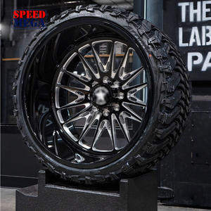 Jantes forgées concaves personnalisées 8x170 8x180 6x139.7 22x12 22x14 24x12 24x14 26x14 26x16 Noir brillant usiné pour camion - Product Image 2