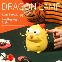 Veilleuse Dragon Bao Bao rechargeable avec minuterie, lumière de chevet pour le sommeil, veilleuse tactile, cadeau créatif, dragon en silicone