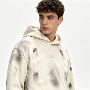 <span class=keywords><strong>Sudadera</strong></span> con Capucha Vintage Estilo Americano, Diseño Creativo con Salpicaduras de Pintura, Unisex, Estilo Wasteland, Casual, Versátil, para Parejas - Product Image 2