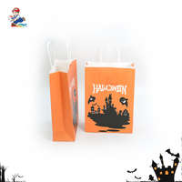 Sacs en papier kraft personnalisés pour Halloween en gros avec logo, sacs cadeaux pour les magasins de détail