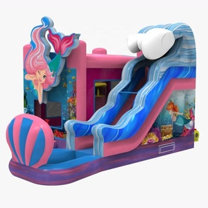 Sirena inflable sirena Casa <span class=keywords><strong>de</strong></span> rebote con tobogán pequeñ<span class=keywords><strong>a</strong></span> sirena piscina inflable - Product Image 1