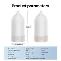 Diffuseur d'huiles essentielles portable en plastique, mini diffuseur de parfum USB, brumisateur à froid, éclairage intelligent, ultrasonique, 120 ml, purificateur d'air