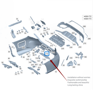 Plaque de garniture intermédiaire du pare-chocs arrière de voiture automatique OEM 205-885-1600 205 885 1600 2058851600 pour <span class=keywords><strong>Mercedes</strong></span>-Benz Classe C W205 2015-2018 - Product Image 6