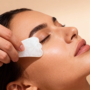 Ensemble de Gua Sha et de Rouleau en Pierre d'Œil de Tigre 2 en 1, Pierre précieuse naturelle, outil de massage facial pour lutter contre le vieillissement - Product Image 3
