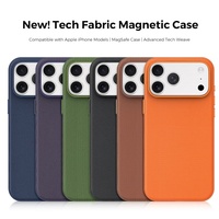 iPhone 17 16 15 14 13 12 11 Pro Max 17 Air için Lüks TechWoven Manyetik Telefon Kılıfları, Kablosuz Şarj Destekli, Darbeye Dayanıklı Kılıf