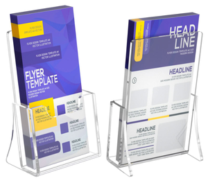 Espositore per Brochure e Cataloghi in Acrilico Trasparente AW Wholesale per Ristoranti e Porta Volantini <span class=keywords><strong>A3</strong></span> A4 A5 - Product Image 4