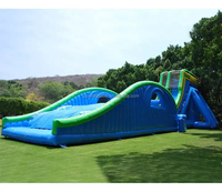NOUVEAU Free Fall Crazy Drop Kick Large Roller Coaster Launch Slides pantoufles Gonflables Dropkick Water Slide pour Adulte