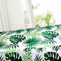 Monstera feuille couverture de Table PVC nappe feuilles de palmier nappe hawaïenne nappe tropicale rectangulaire imperméable couverture de Table