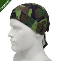 Durag imprimé AOP à rayures étoilées 100% polyester respirant unisexe pour le sport, la pêche, les voyages, le style vintage, la moto, Harley