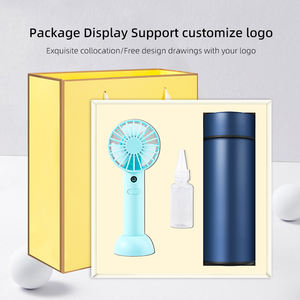 Set regalo 2 in 1 ventilatore per pallone sottovuoto con display <span class=keywords><strong>a</strong></span> temperatura con bottiglia di ricarica spray d'acqua regalo estivo - Product Image 2