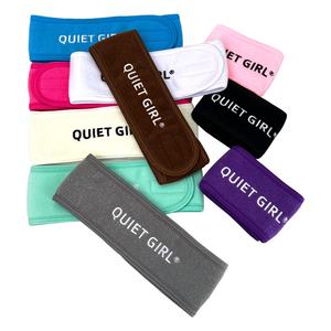 شعار مخصص ماكياج الوجه عصابة رأس اليوغا حمام غسل الوجه التفاف الرأس سبا الرياضة الجمال ماكياج عصابات الشعر - Product Image 4