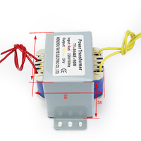 Transformateur d'isolation électronique 50W/VA AC-AC 220V 380V Entrée 9V 12V 18V 24V 36V 110V 24V-0-24V Transformateur de puissance EI