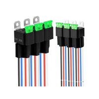 Relais électrique universel polyvalent 12V SPST 14AWG relais à faisceau en cuivre étamé prise 4 broches 30A ATC lame fusible relais Reed