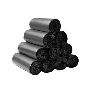 Household Trash Bags Black Medium Size Thickened Disposable Portable <b>Large</b> Plastic Garbage Bags For Kitchen Use - Product Image 1