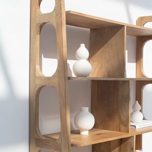 High-End Designer Wooden Bookshelf for Office Library <b>Solid</b> <b>Wood</b> Premium Storage Rack for Home Office Study Room Library Hotel - Product Image 2