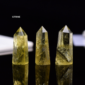 Baguette hexagonale de guérison à un point Tour de pierres polies pour la décoration intérieure Baguette en cristal avec élément d'amour Feng Shui - Product Image 6