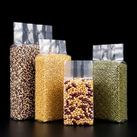 Sac sous vide en PA/PE de qualité alimentaire pour briques de riz, avec fond carré, résistant à l'humidité, thermoscellable, personnalisable, pour le stockage des céréales