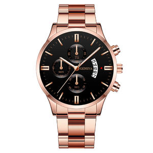 Nouvelle montre pour hommes calendrier montre à quartz en acier inoxydable à trois yeux grand cadran montre pour hommes d'affaires - Product Image 4