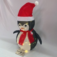 Vorbeleuchteter 22-Zoll LED Weihnachts-Schneemann 3D Pop-up Zusammenklappbarer Eisendraht-Leuchtkörper Europäischer Stil für Außenbereich Garten Feiertage