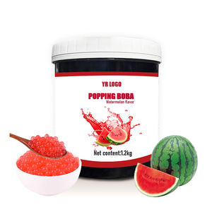 High Quality <b>Watermelon</b> Flavored Popping Boba with Sugar in Bottle for Bubble Tea and Beverage <b>Toppings</b> Wholesale Supplies - Product Image 3