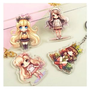 Muestras gratuitas, llaveros de acrílico personalizados con diseño de anime, bonitos y sin costo de molde, para Bubble Tea - Product Image 1