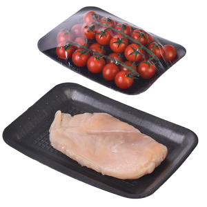 Oem/ODM thịt lợn thịt bò hải sản nhựa đóng gói khay dùng một lần màu đen vật nuôi bọt khay cho siêu thị - Product Image 3
