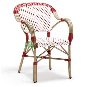 E7081 Paris Outdoor Garden Dining French Bistro Chair Restaurant Rattan Furniture Manufacturers